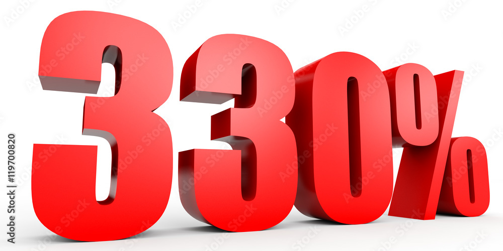 Discount 330 percent off. 3D illustration. Discount 330 percent off. 3D illustration.