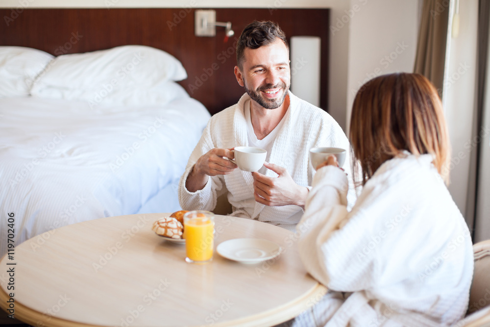 Couple having coffee in the morning Couple having coffee in the morning