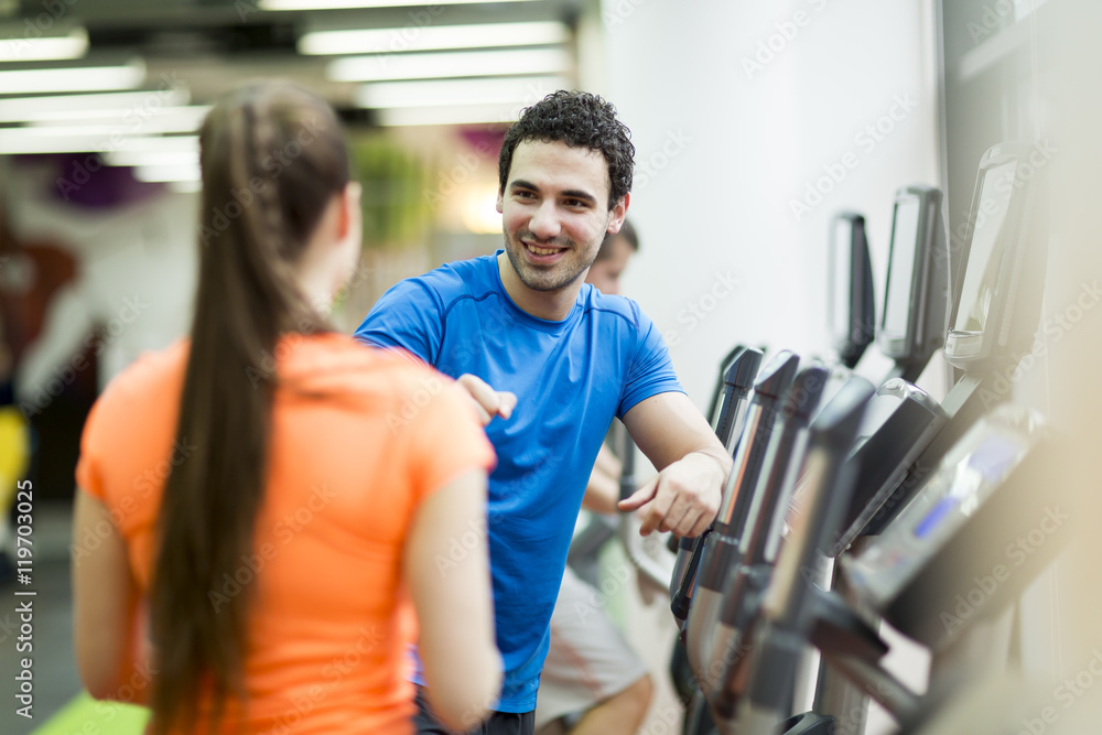 Fototapeta premium Training in the gym
