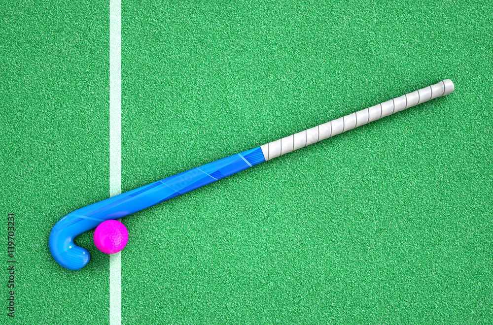 Fototapeta premium Hockey Stick And Ball