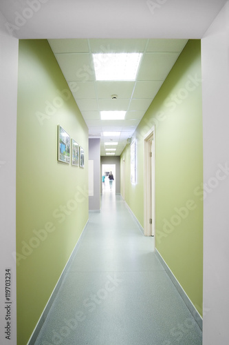 Fototapeta Naklejka Na Ścianę i Meble -  Interior of a long corridor