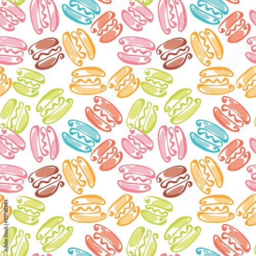 colorful macaron sweet cake. vector illustration .