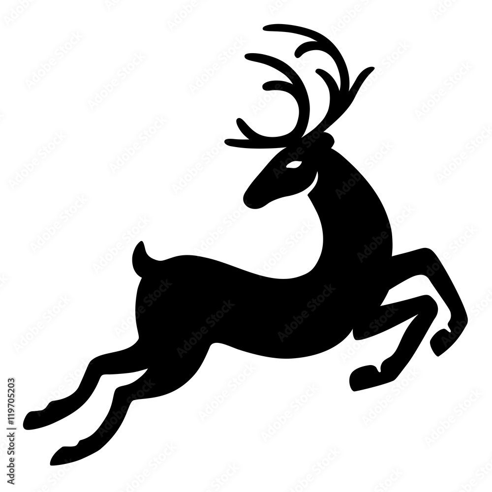 Marvellous Christmas deer running Marvellous Christmas deer running