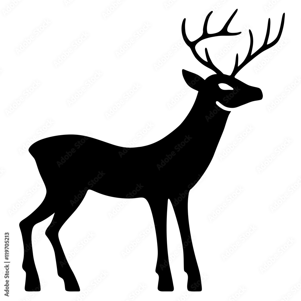 Marvellous deer stands vector de Stock Adobe Stock