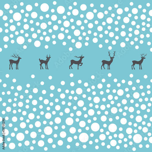 Seamless scattered rounds & deers