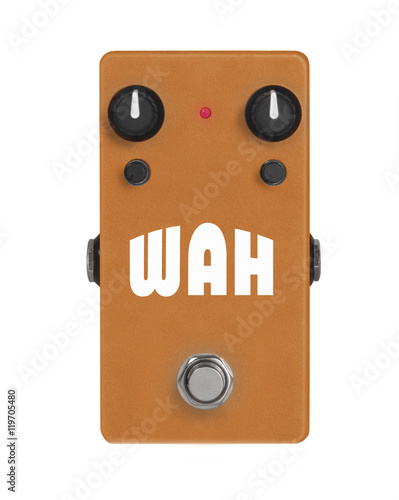 guitar effect pedal on white - Wah photo