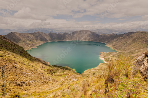 View Of The Quilotoa Lagoon  Ecuador