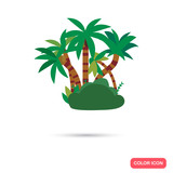 Jungle color flat icon