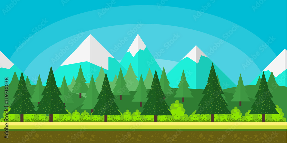 Flat style game background Flat style game background