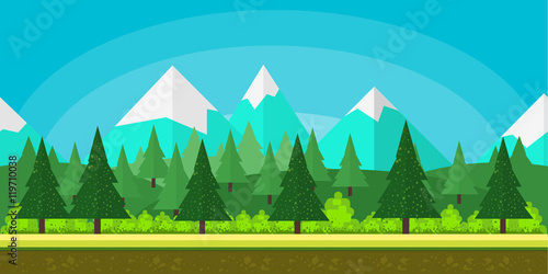 Flat style game background