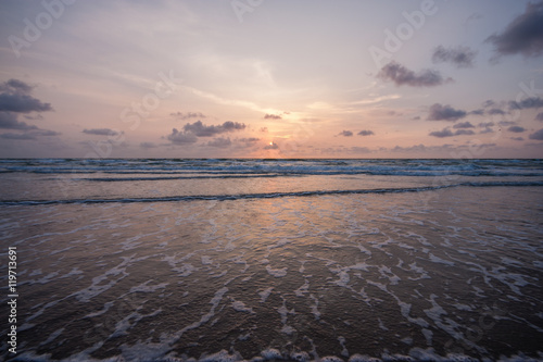 sunset at north sea