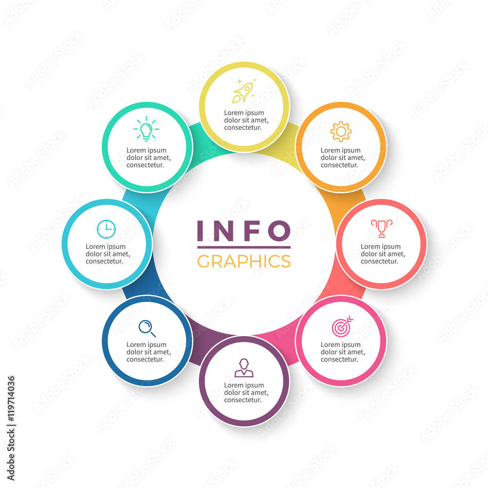 Eight steps infographics. Vector design element. Eight steps infographics. Vector design element.
