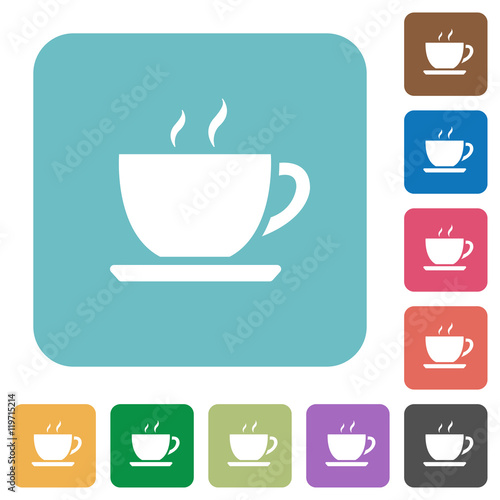 Flat coffee icons