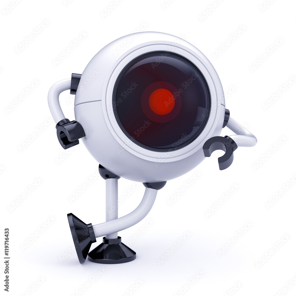 Robot security CCTV camera. 3d illustration Robot security CCTV camera. 3d illustration