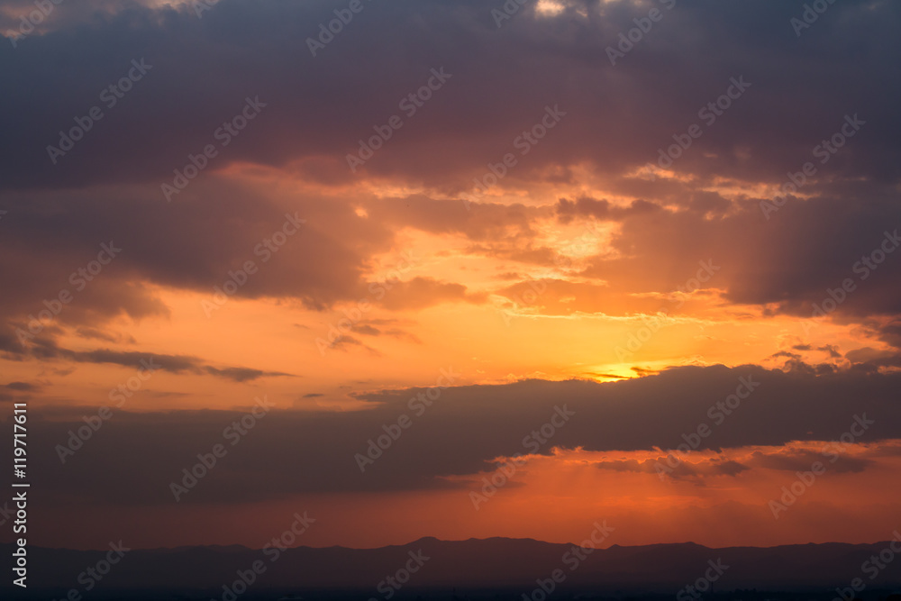 colorful dramatic sky with cloud at sunset colorful dramatic sky with cloud at sunset