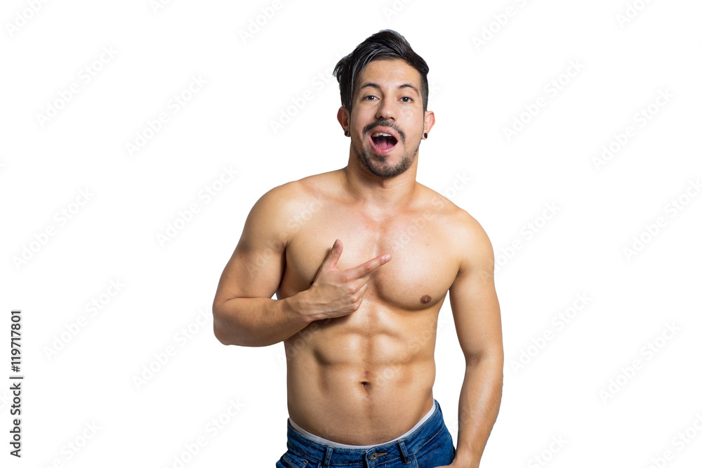 Fototapeta premium joven fitness latino