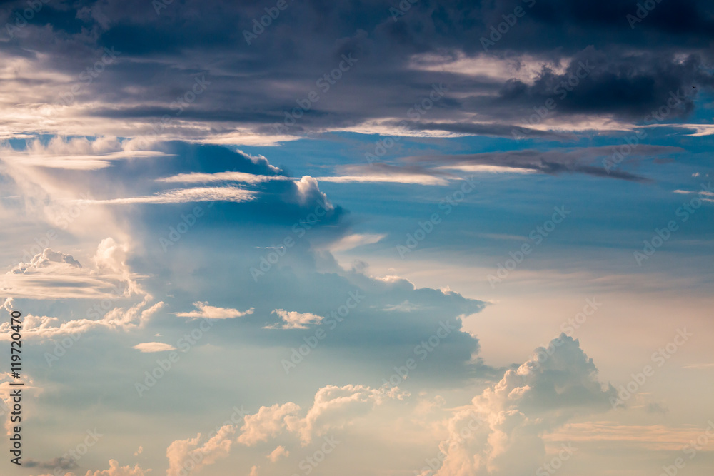 colorful dramatic sky with cloud at sunset colorful dramatic sky with cloud at sunset