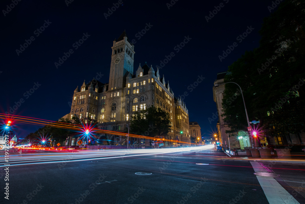 Trump International Hotel in Washington, DC Long Exposure at Night