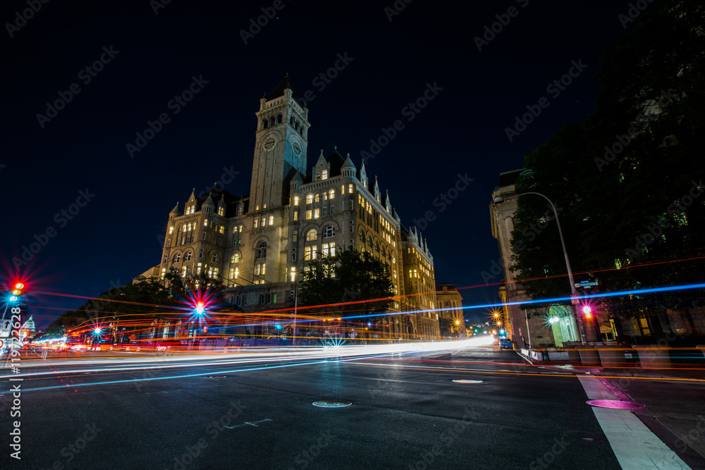 Trump International Hotel in Washington, DC Long Exposure at Night