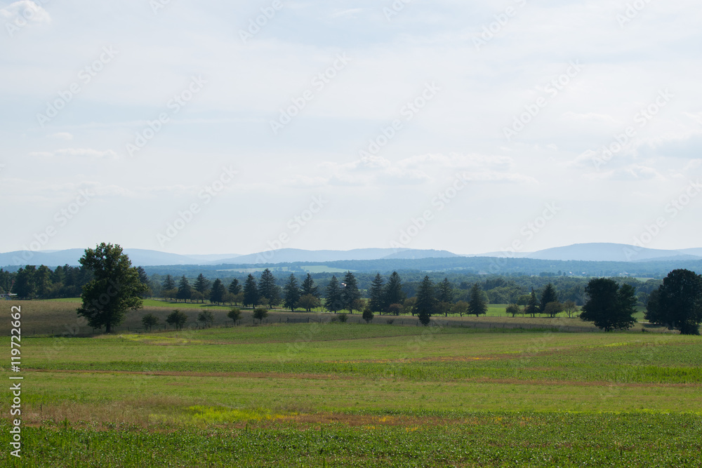 Appalachian Mountains From a Distance in Gettysburg, Pennsyvania
