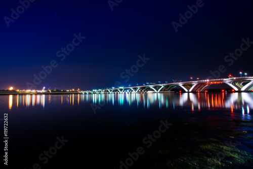 Woodrow Wilson Bridge at Night photo