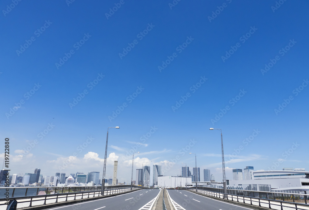 インフラ　富士見橋　有明から豊洲へ抜ける新設道路