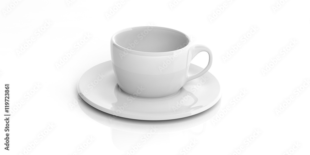 Cup of coffee on white background. 3d illustration Cup of coffee on white background. 3d illustration