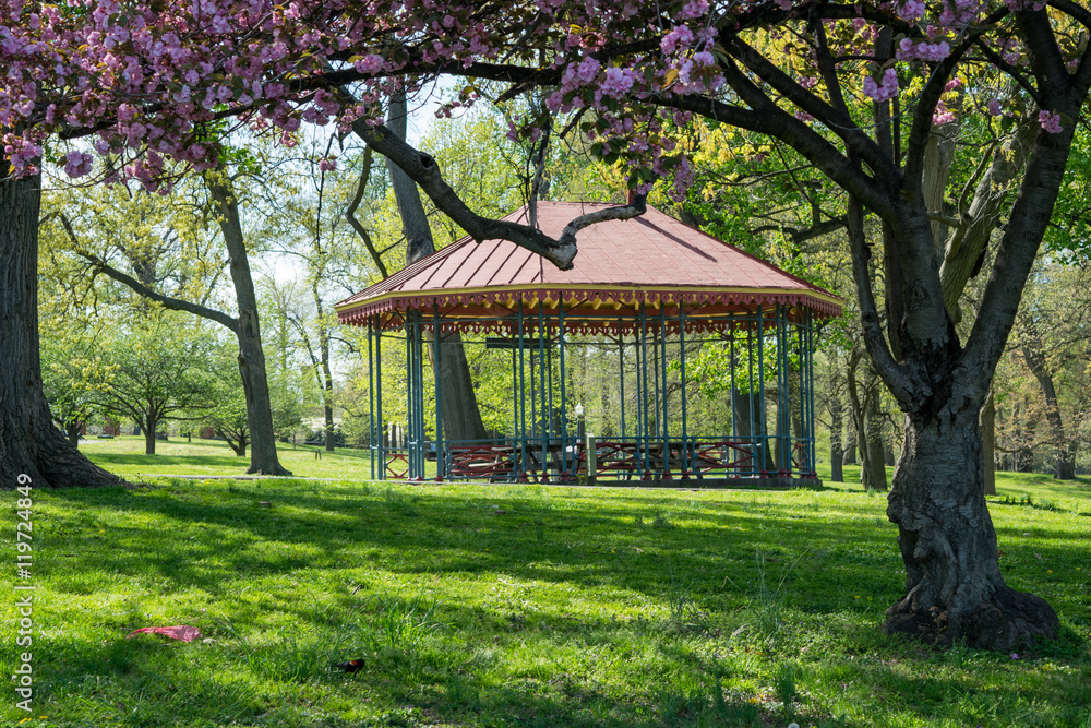 Landscape of Druid Park in Baltimore, Maryland