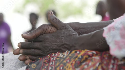 Hardworking hands of African woman