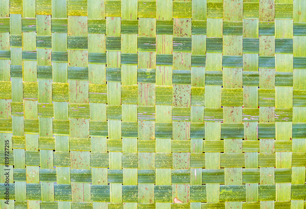 Fotografie Zigzag interlocking of coconut leaves
