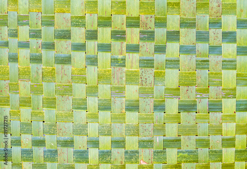 Fotografie Zigzag interlocking of coconut leaves