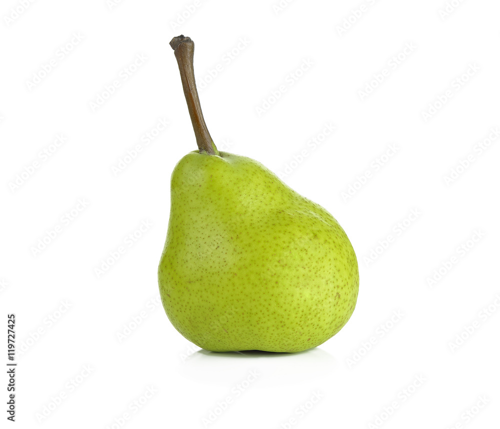 green pear isolated on a white background green pear isolated on a white background