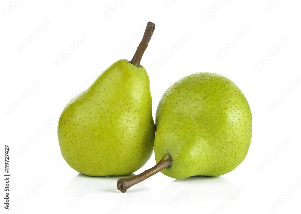 green pear isolated on a white background green pear isolated on a white background