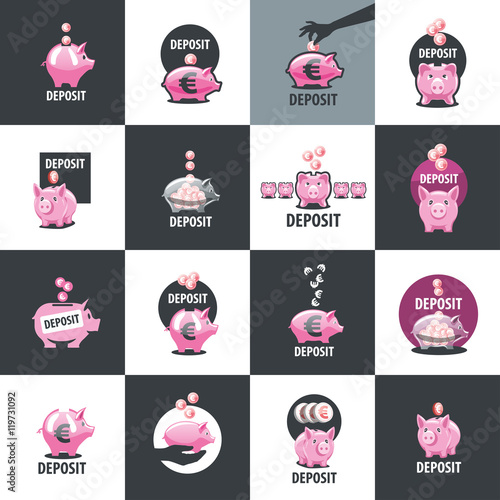vector logo piggy bank