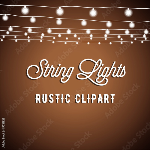 Rustic String Lights Background 
