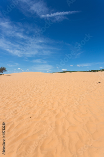 red sand dune desert in Mui Ne, Vietnam
