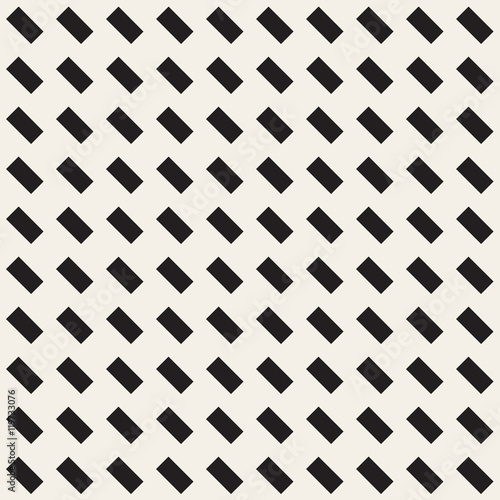 Vector Seamless Black And White Rectangles Pattern