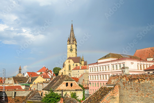 The Lutheran Cathedral of Saint Mary, most famous Gothic-style church in Transylvania