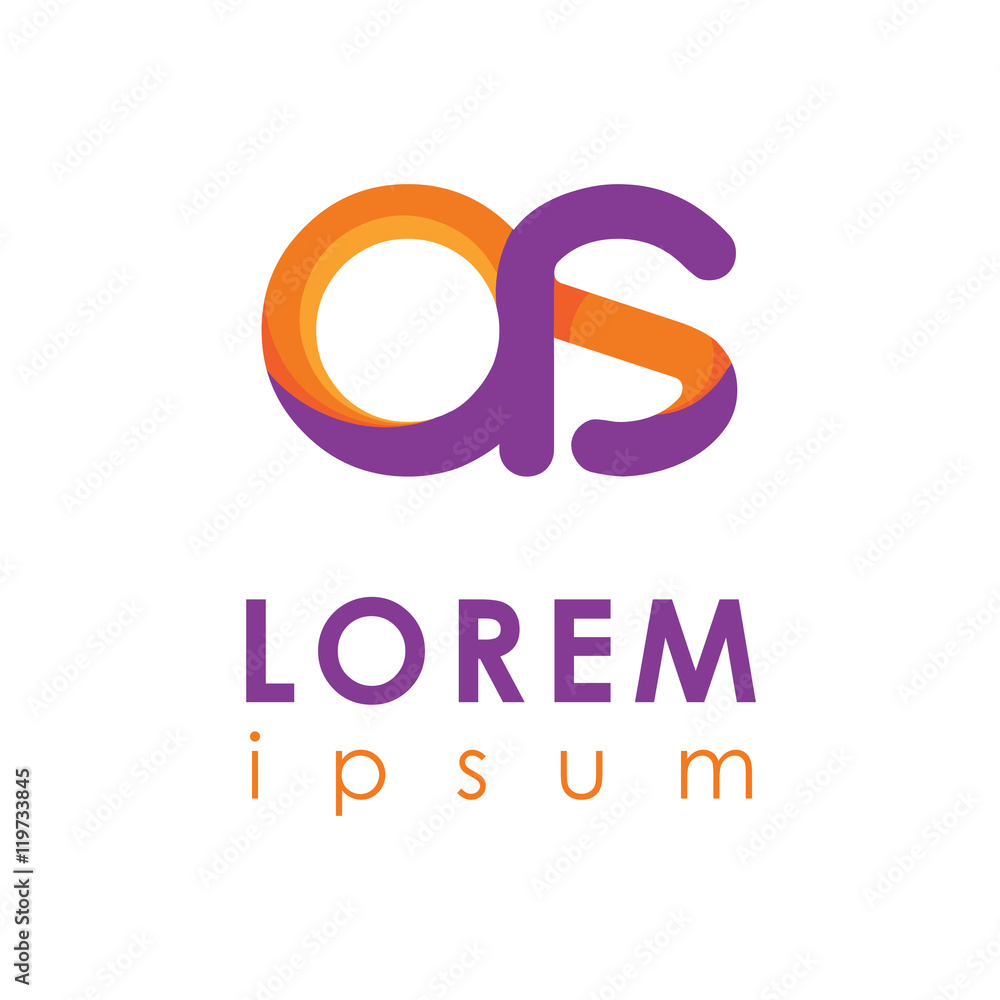 Obraz premium letter logo. multicolor