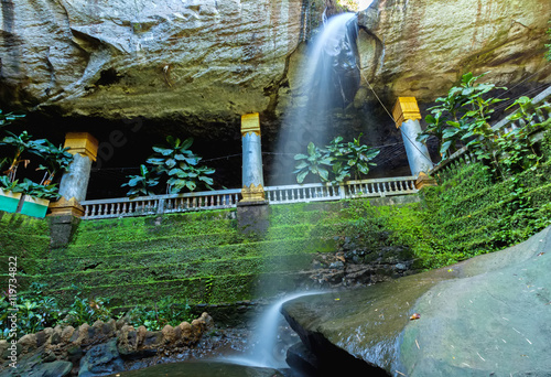 Amazing  Thailand the temple under waterfall Wat Tham Heo Sin Chai .Ubonratchatani Thailand