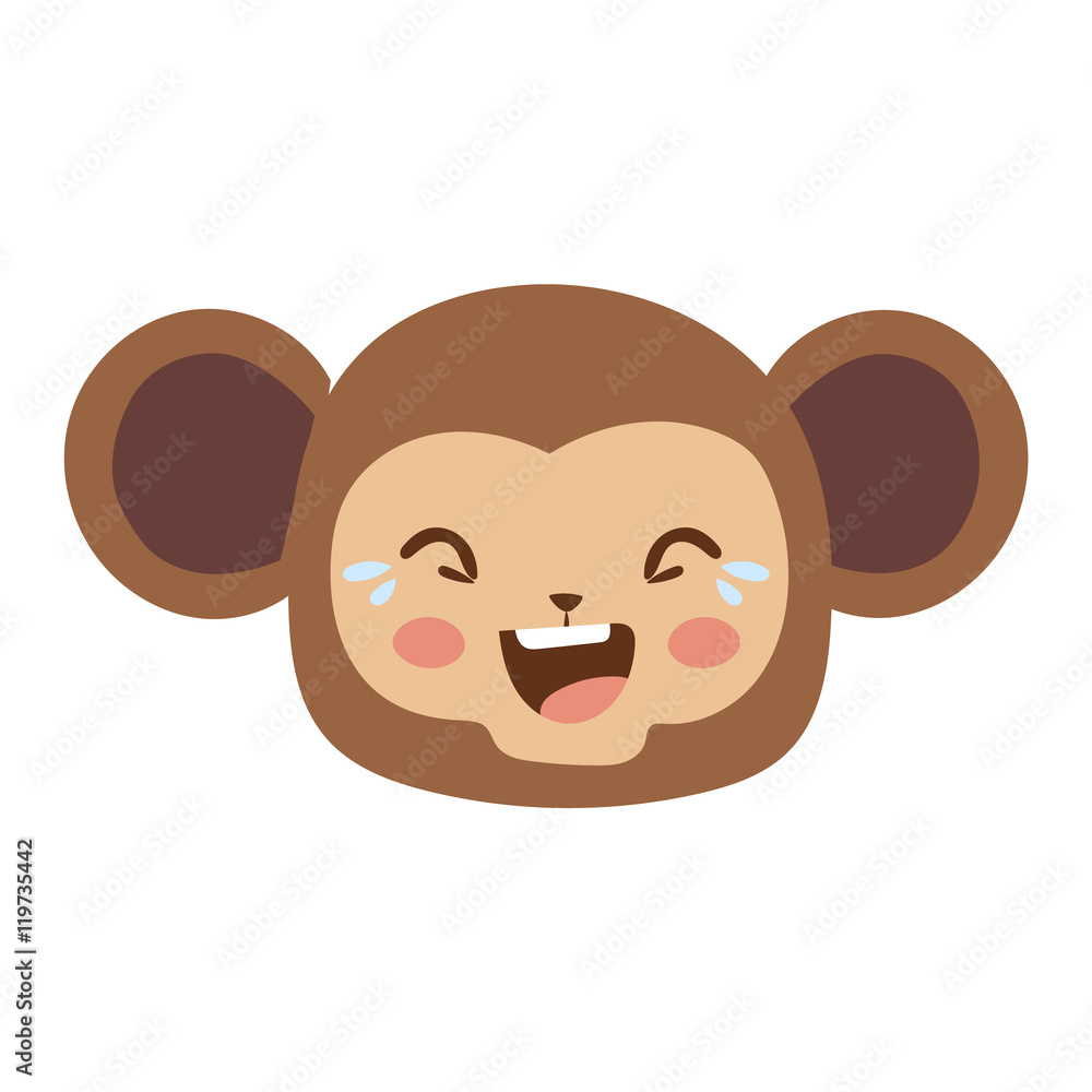 Animal emotion avatar vector icon Animal emotion avatar vector icon