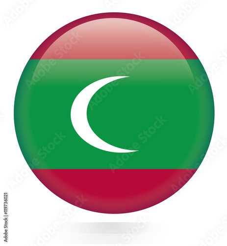 Free Download Maldives flag button - GFXLoad