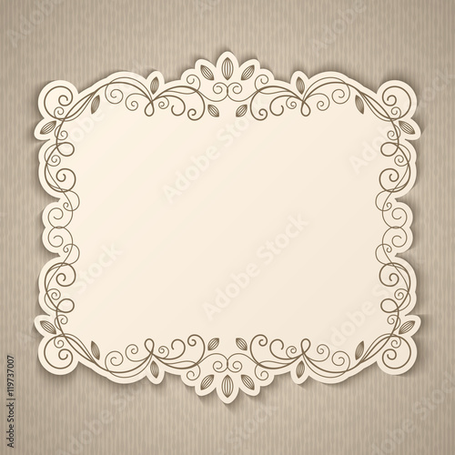 Vintage calligraphy frame