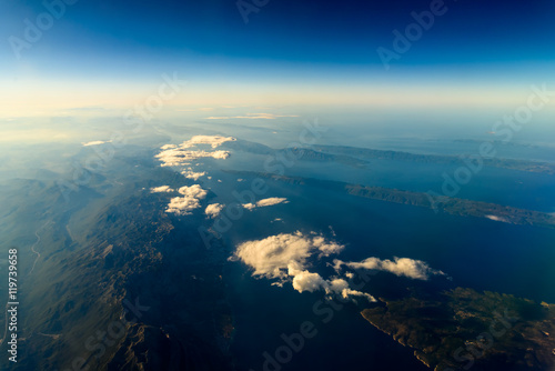 Earth Islands And Mediterranean Sea At 10.000m Altitude Above Ground