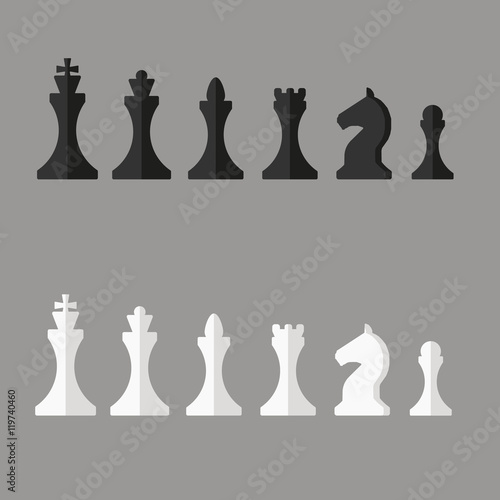 Chess Figures black and white.