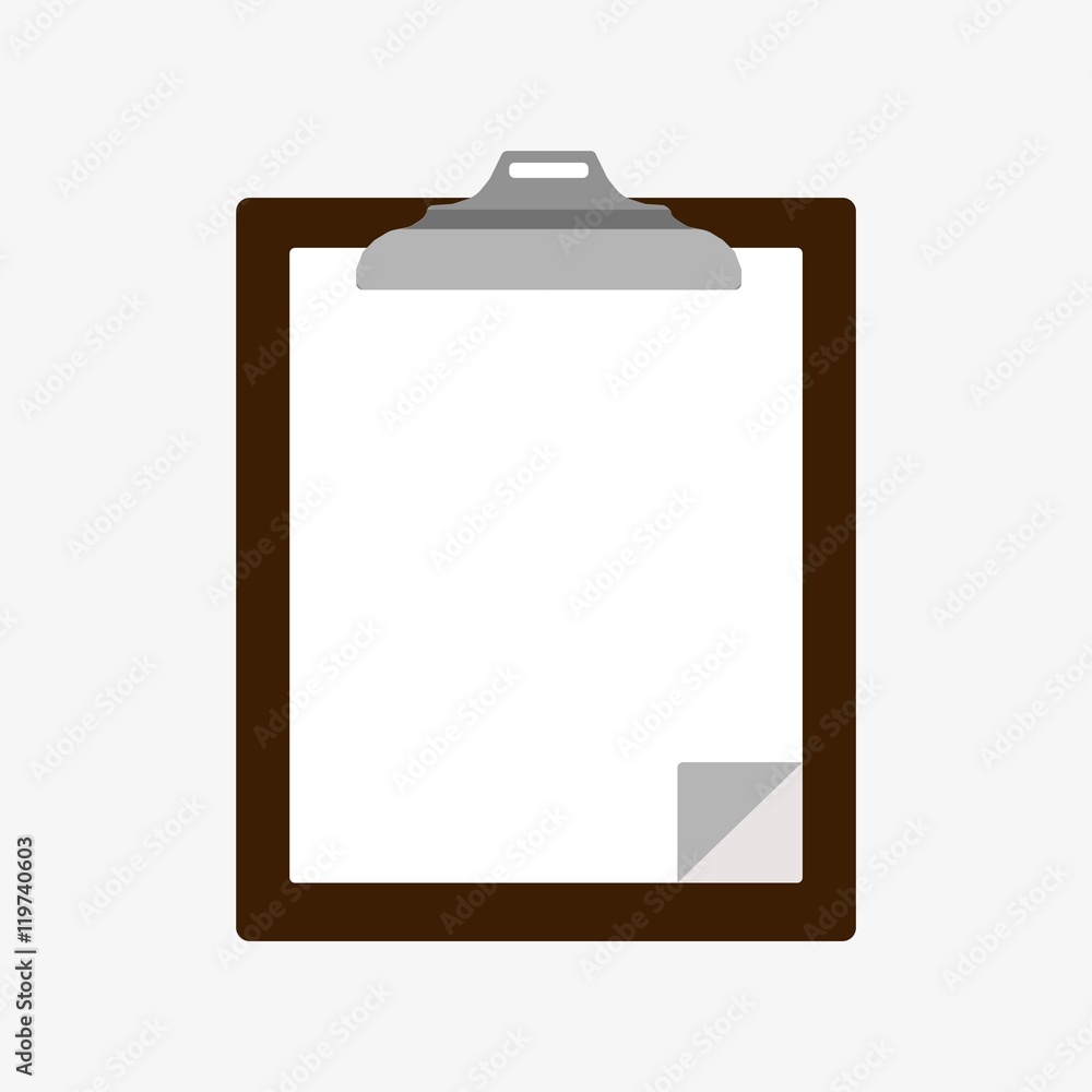 Blank wooden clipboard with paper Blank wooden clipboard with paper