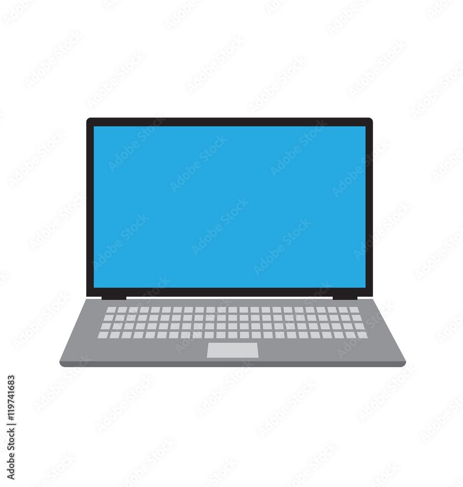 Vector Laptop isolated on white background Vector Laptop isolated on white background