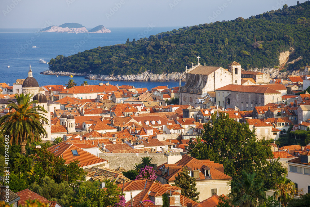 Serene view of old town of Dubrovnik, South Croatia