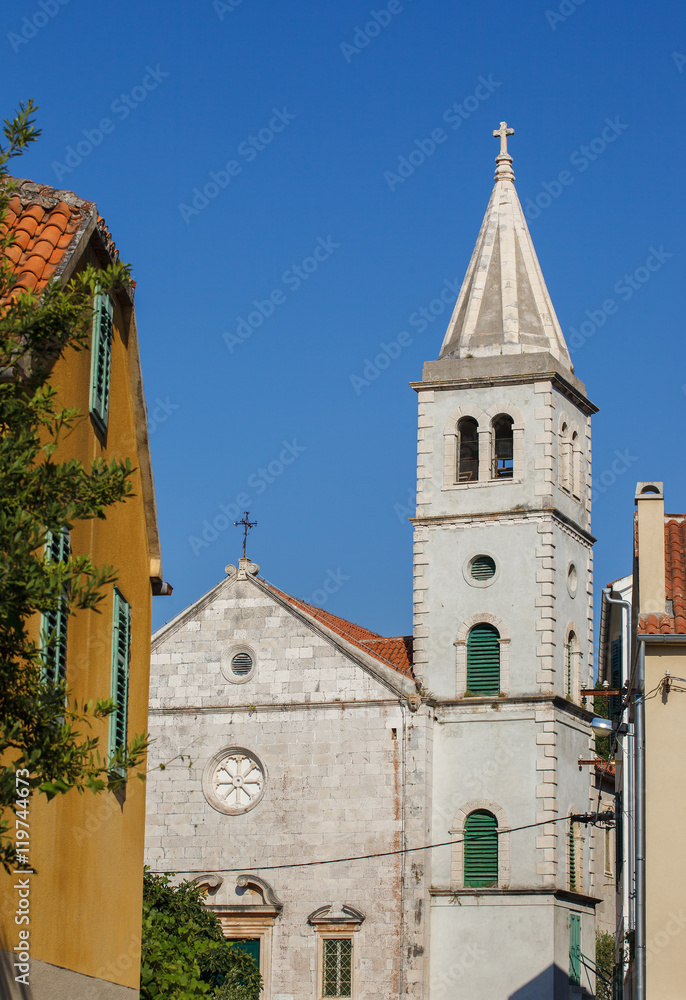 Catholic church in town of Zlarin, on Zlarin island, Croatia