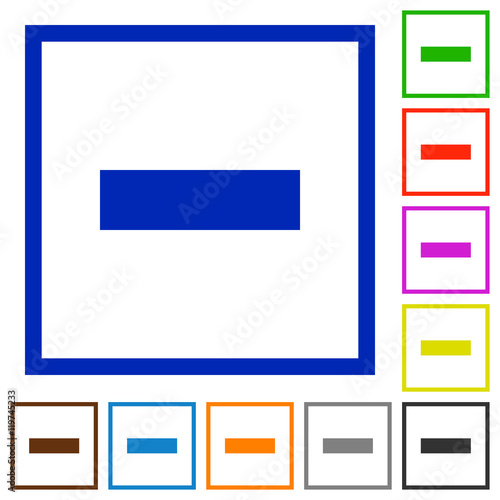 Remove framed flat icons